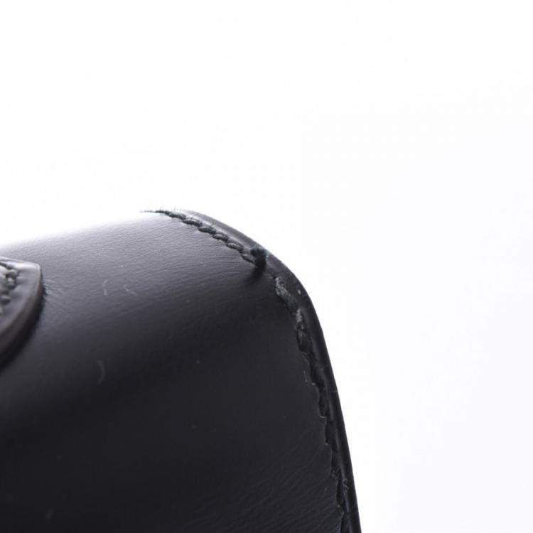 Pre Owned Hermes Black Box Leather Kelly Sellier 32 Bag