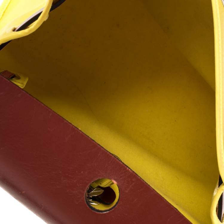 مملوكة مسبقًا Hermes Lime/Rouge Canvas and Leather Herbag Zip 31 Bag
