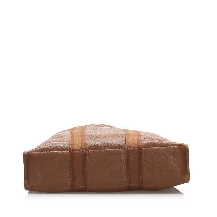 Pre Owned Hermes Brown Canvas  Fourre Tout MM Bag