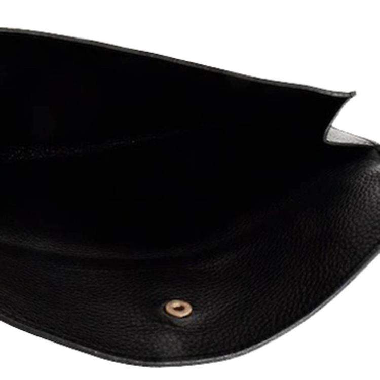 Pre Owned Hermes Black Leather Vintage Rio Clutch Bag