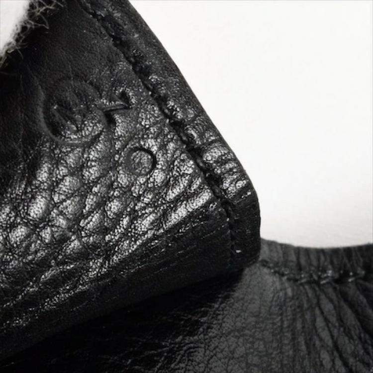 Pre Owned Hermes Black Leather Vintage Rio Clutch Bag