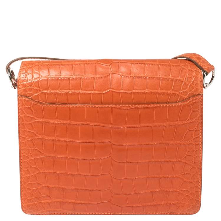 Pre Owned Hermes Pain d’ Epice Matte Alligator Roulis 23 Bag