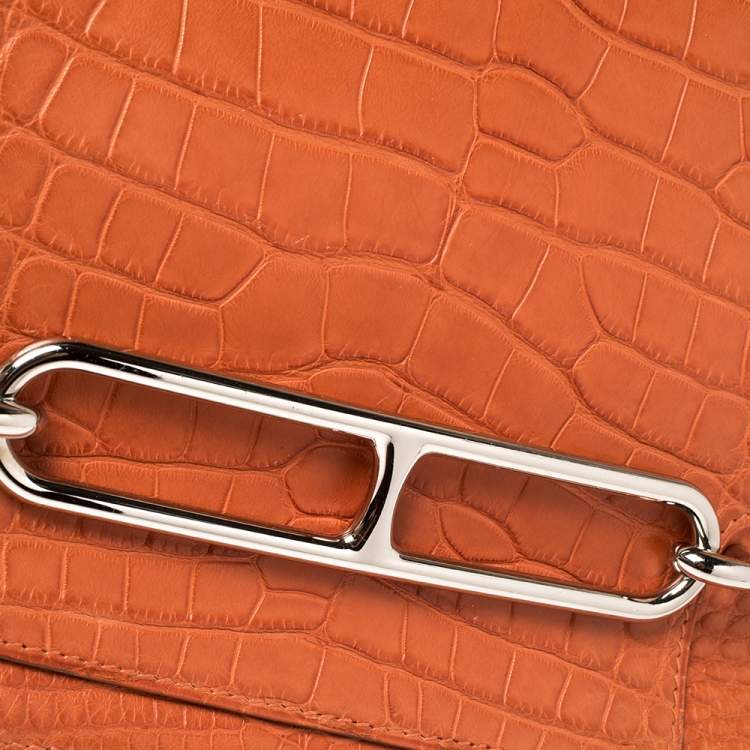 Pre Owned Hermes Pain d’ Epice Matte Alligator Roulis 23 Bag