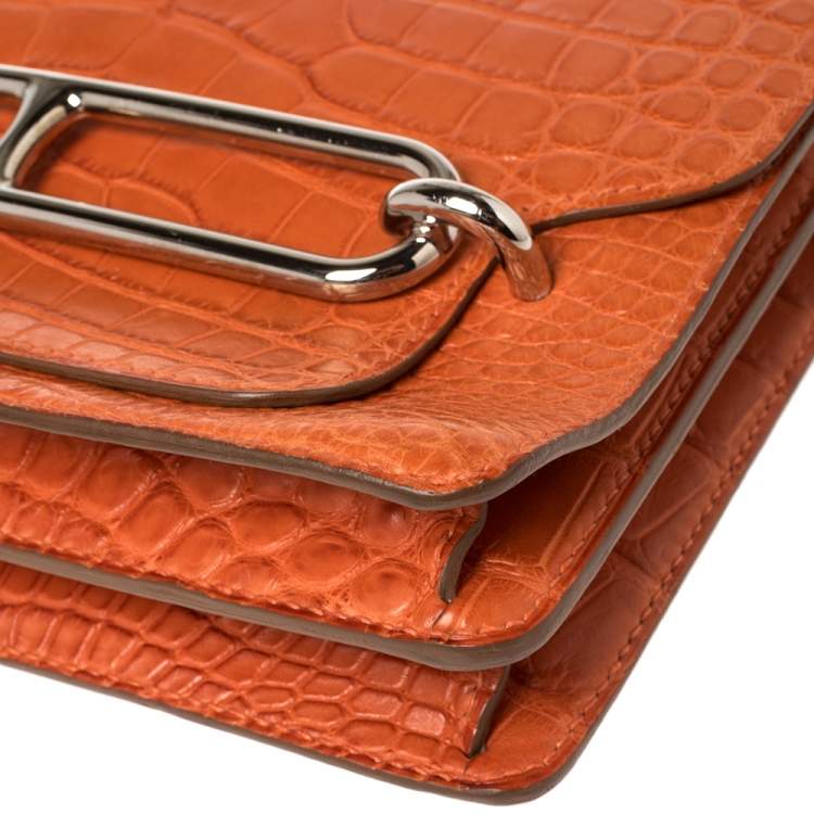 Pre Owned Hermes Pain d’ Epice Matte Alligator Roulis 23 Bag