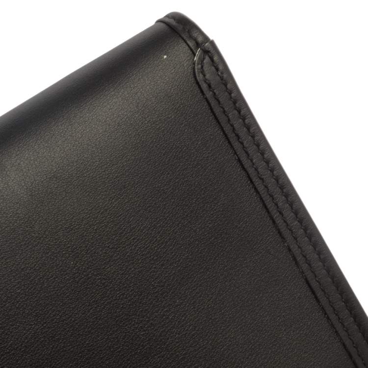 Pre Owned Hermes Black Swift Leather Elan Jige 29 Clutch