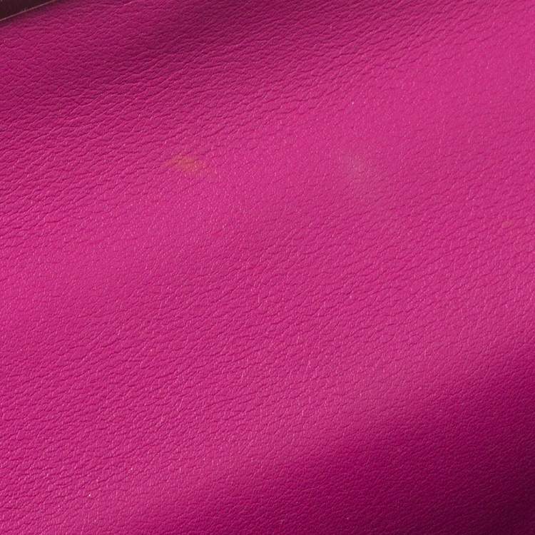 Pre Owned Hermès Cyclamen Swift Leather Palladium Hardware Kelly Pochette
