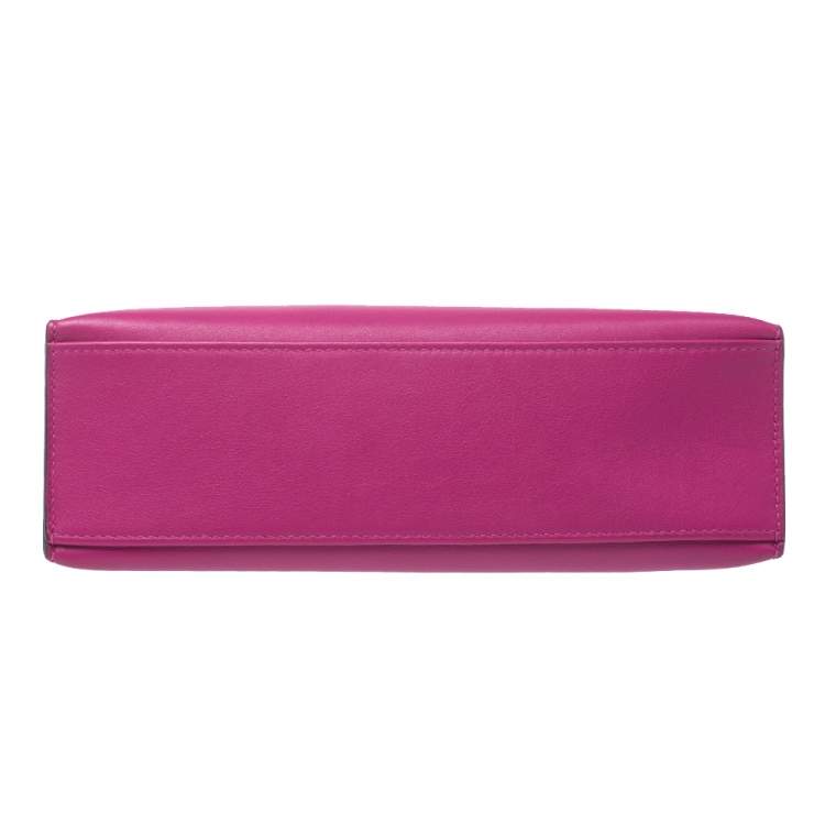 Pre Owned Hermès Cyclamen Swift Leather Palladium Hardware Kelly Pochette