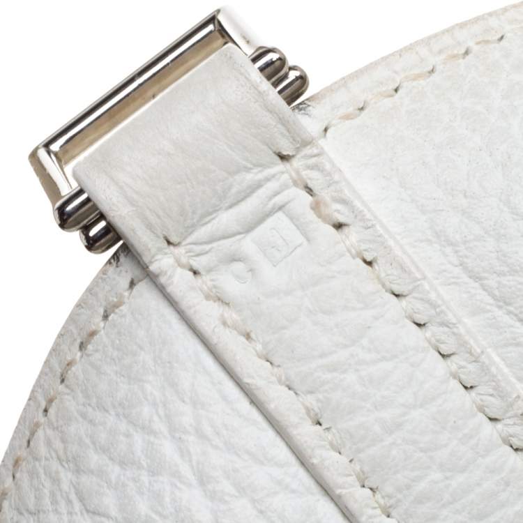 Pre Owned Hermes White Togo Leather Picotin MM Bag