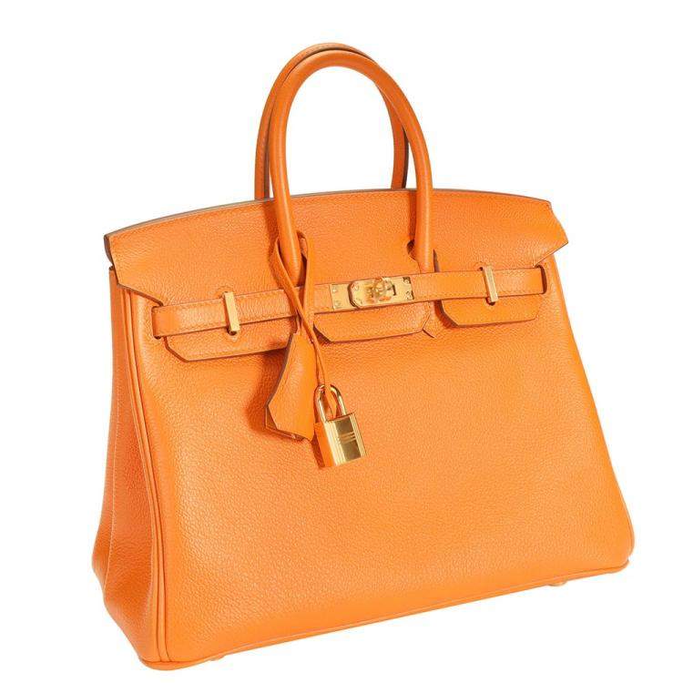 orange hermes clutch