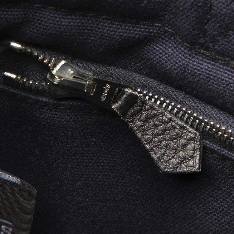 Pre Owned Hermes Black Canvas Fourre Tout PM Bag