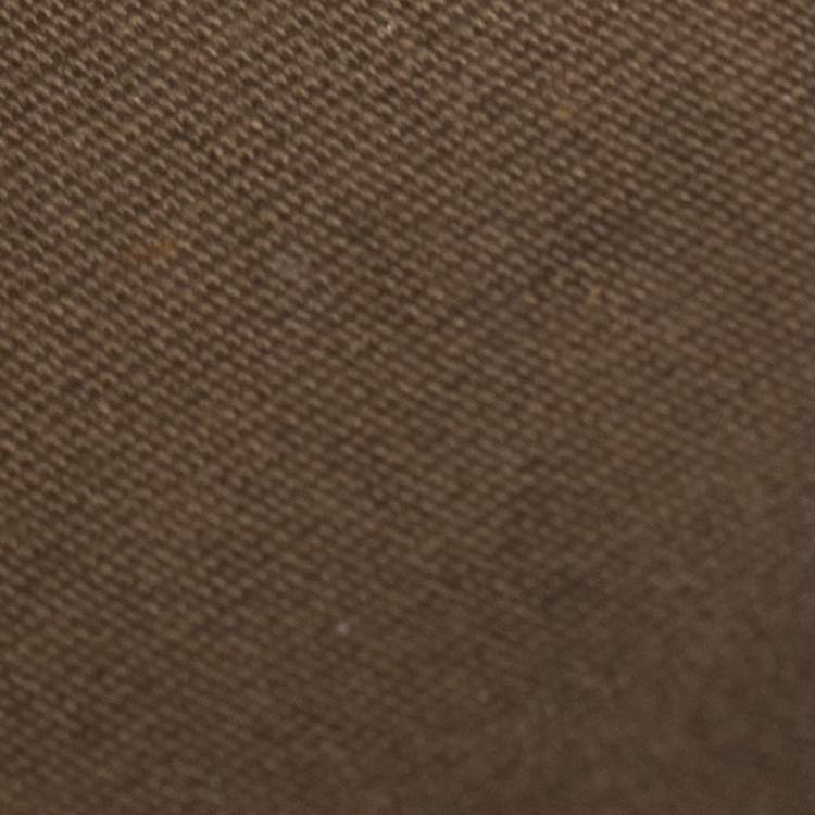 Pre Owned Hermes Ebene/Etoupe Canvas and Leather Herbag Zip 31 Bag
