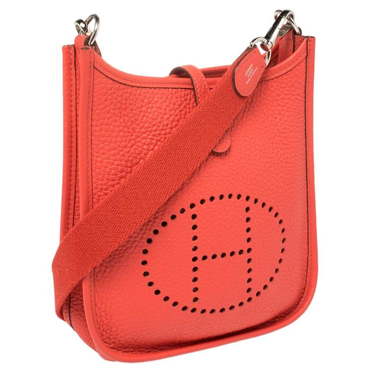 Pre Owned Hermes Capucine Clemence Leather Evelyne TPM Bag