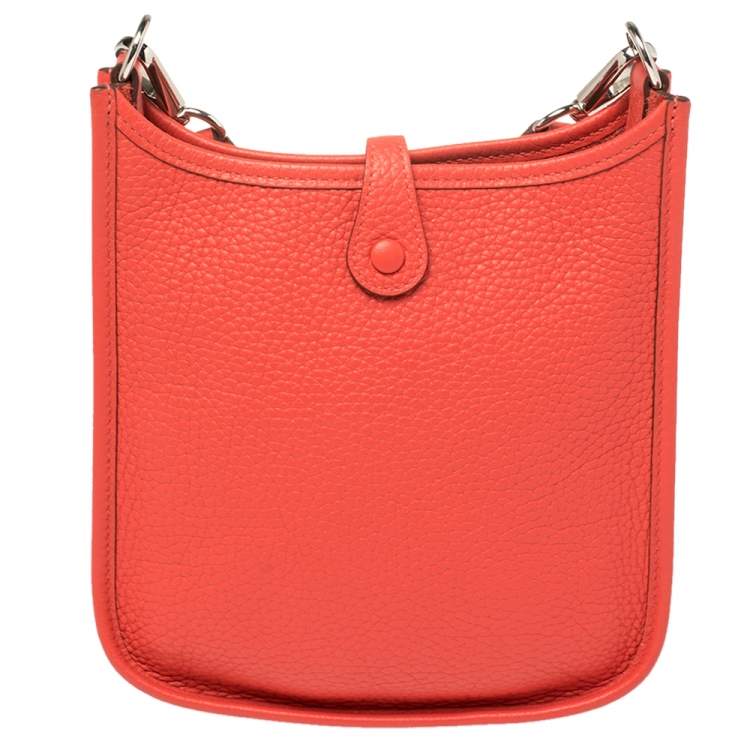 Pre Owned Hermes Capucine Clemence Leather Evelyne TPM Bag