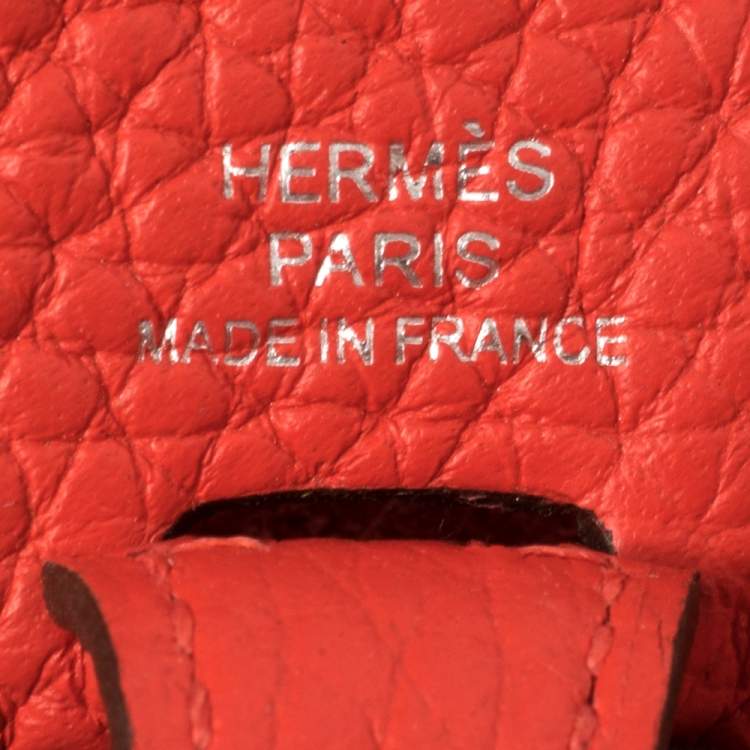 Pre Owned Hermes Capucine Clemence Leather Evelyne TPM Bag