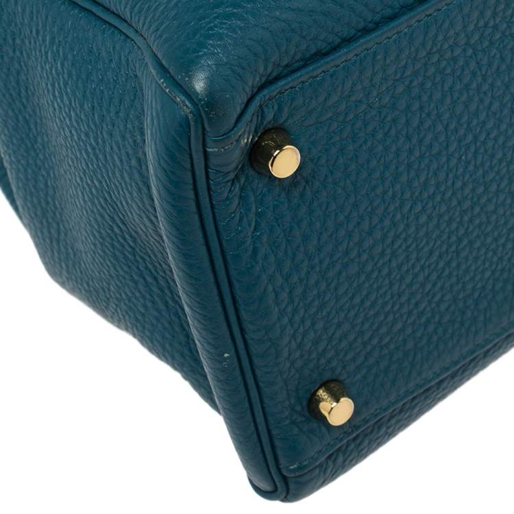 Pre Owned Hermes Cobalt Togo Leather Gold Hardware Kelly Retourne 35 Bag