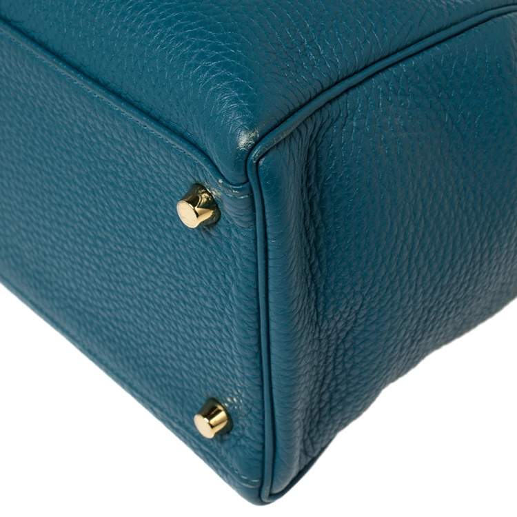 Pre Owned Hermes Cobalt Togo Leather Gold Hardware Kelly Retourne 35 Bag