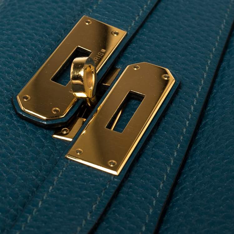 Pre Owned Hermes Cobalt Togo Leather Gold Hardware Kelly Retourne 35 Bag