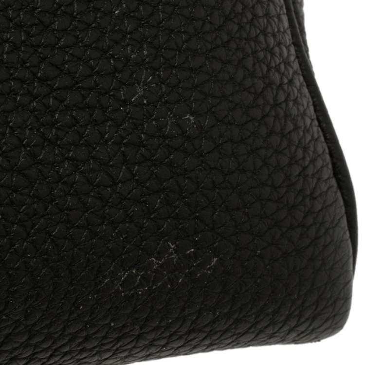 مملوكة مسبقًا Hermes Black Togo Leather Palladium Hardware Kelly Retourne 28 Bag