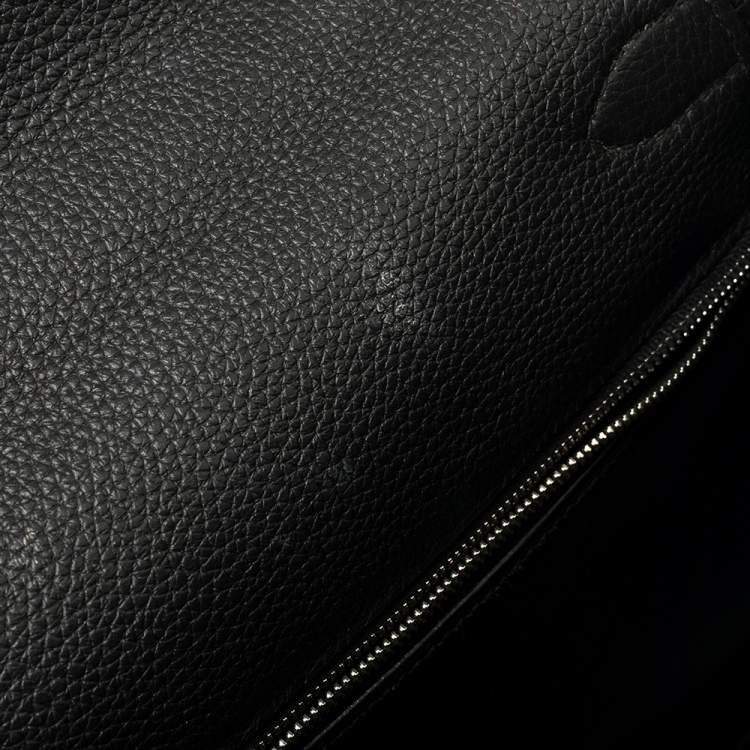 مملوكة مسبقًا Hermes Black Togo Leather Palladium Hardware Kelly Retourne 28 Bag