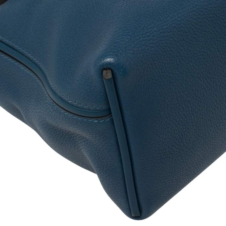 Pre Owned Hermes Deep Blue Togo Leather Gold Hardware 24/24 29 Bag