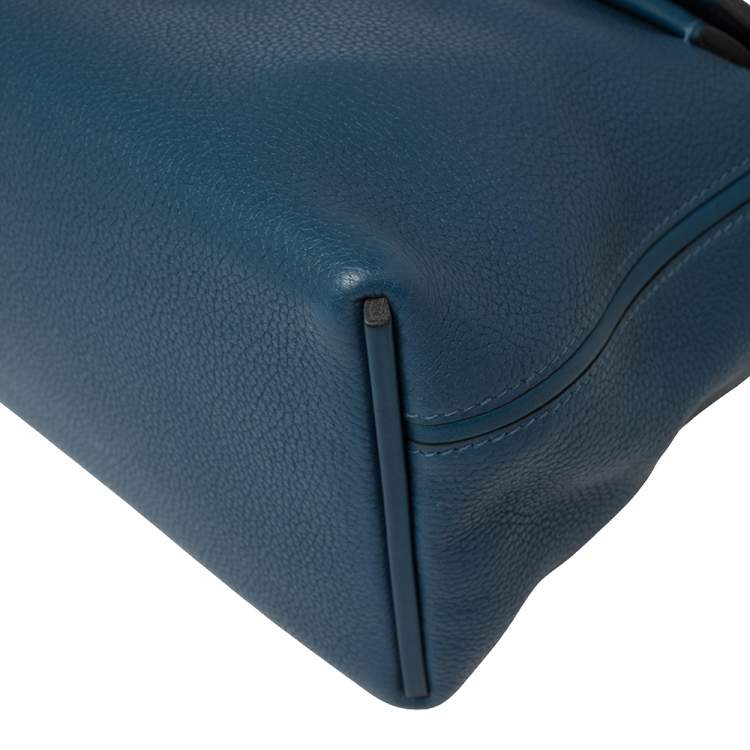 Pre Owned Hermes Deep Blue Togo Leather Gold Hardware 24/24 29 Bag