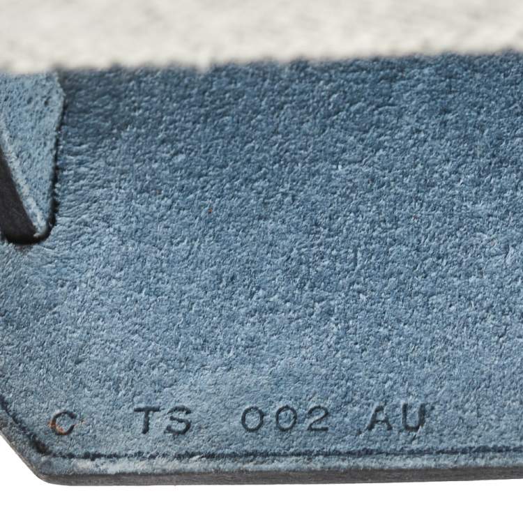 Pre Owned Hermes Black/Blue Sapphire Coated Canvas and Leather Limited Edition Herbag Zip 31 Bag