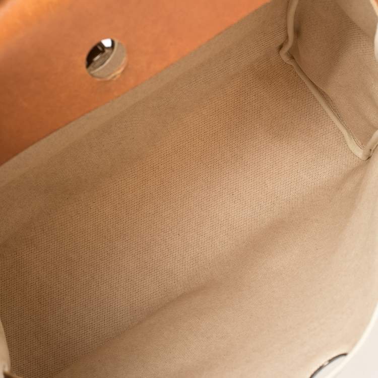 Pre Owned Hermes Natural/Toile Canvas and Leather Herbag 2 in 1 39 Bag