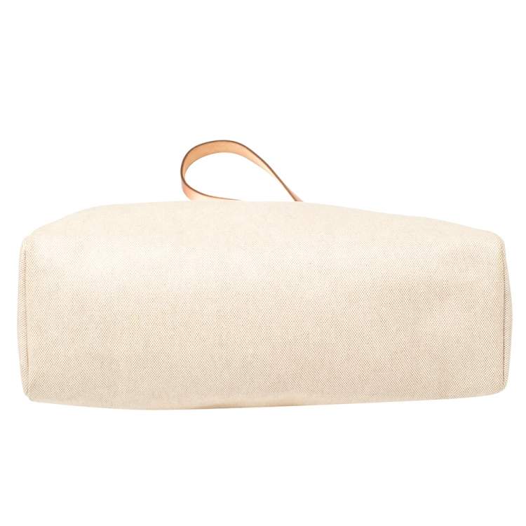 Pre Owned Hermes Natural/Toile Canvas and Leather Herbag 2 in 1 39 Bag