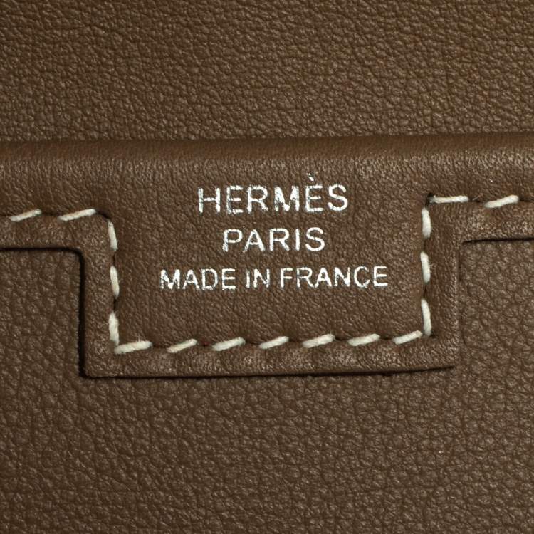 Pre Owned Hermes Etoupe Swift Leather Elan Jige 29 Clutch