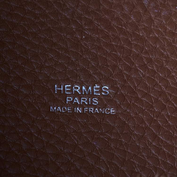 Pre Owned Hermes Gold Clemence Leather Gold Hardware Picotin Lock 22 Bag