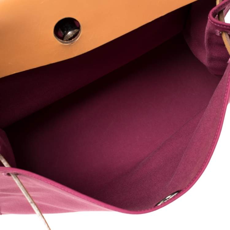 مملوكة مسبقًا Hermes Tosca/Natural Canvas and Leather Herbag Zip 39 Bag