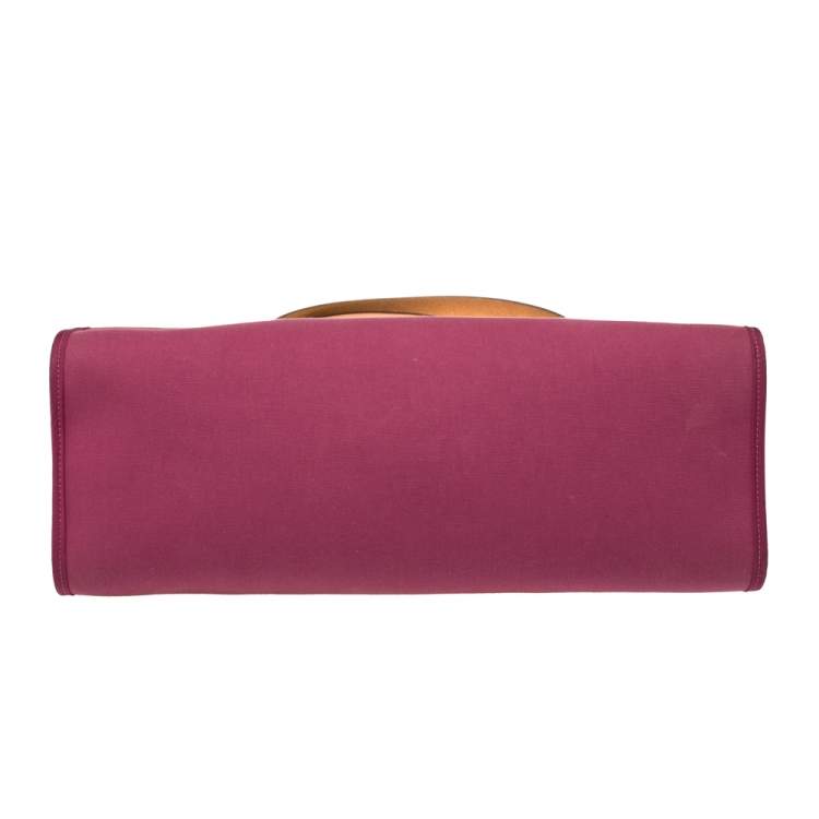 مملوكة مسبقًا Hermes Tosca/Natural Canvas and Leather Herbag Zip 39 Bag