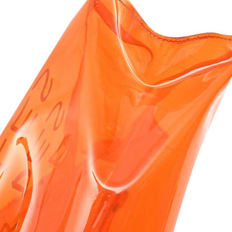 Pre Owned Hermes Orange Vinyl Kelly Tote Bag