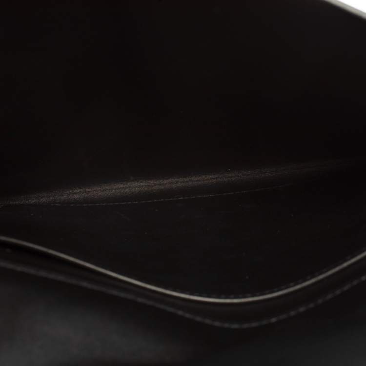 Pre Owned Hermes Noir Veau Villandry Leather Cinhetic Clutch
