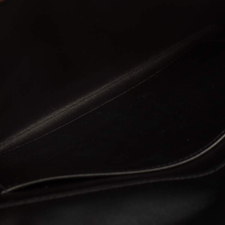 Pre Owned Hermes Noir Veau Villandry Leather Cinhetic Clutch
