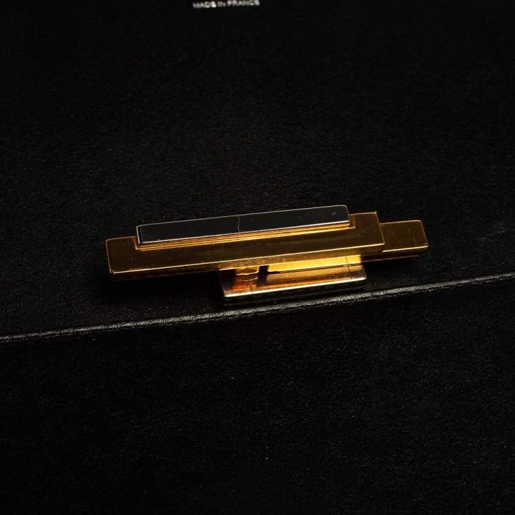 Pre Owned Hermes Noir Veau Villandry Leather Cinhetic Clutch