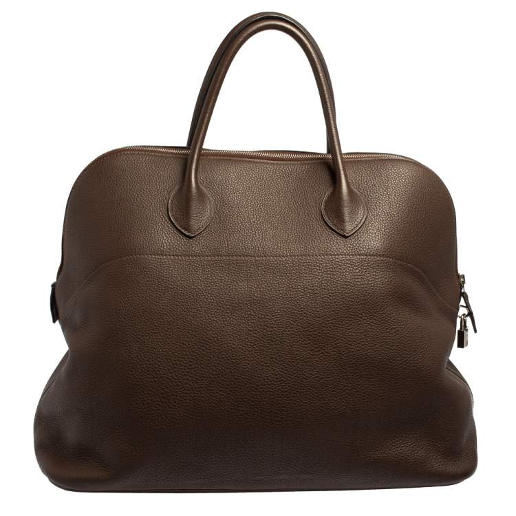 Pre Owned Hermès Cacao Togo Leather Bolide 45 Bag