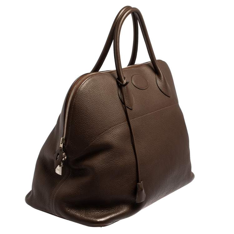 Pre Owned Hermès Cacao Togo Leather Bolide 45 Bag