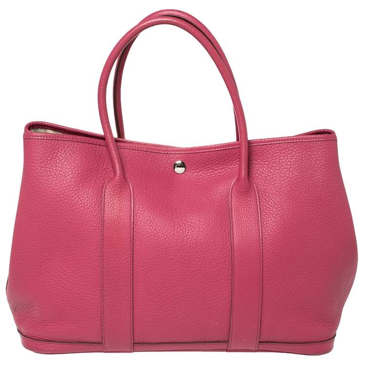 Pre Owned Hermes Tosca Negonda Leather Garden Party 36 Bag
