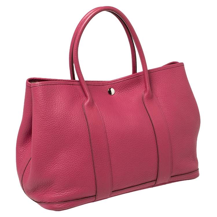 Pre Owned Hermes Tosca Negonda Leather Garden Party 36 Bag