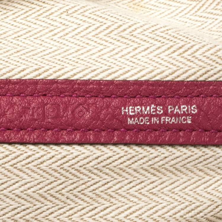 Pre Owned Hermes Tosca Negonda Leather Garden Party 36 Bag