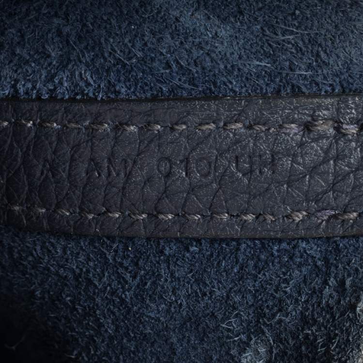 Pre Owned Hermes Bleu Nuit Taurillon Clemence Leather Picotin Lock 22 Bag