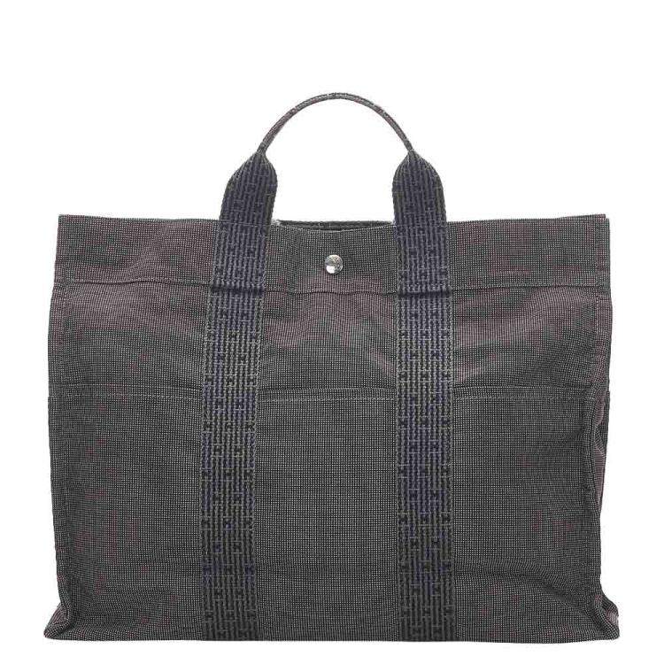 Pre Owned Hermes Grey Canvas Fourre Tout Tote Bag