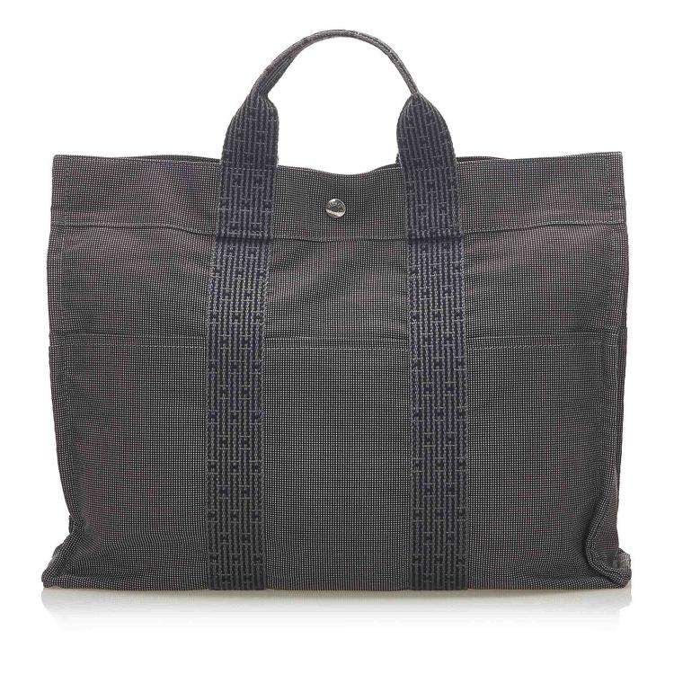Pre Owned Hermes Grey Canvas Fourre Tout Tote Bag