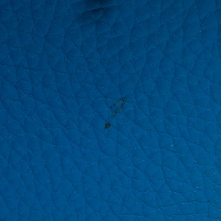 Pre Owned Hermes Bleu Hydra Taurillon Clemence Leather Palladium Hardware Birkin 40 Bag
