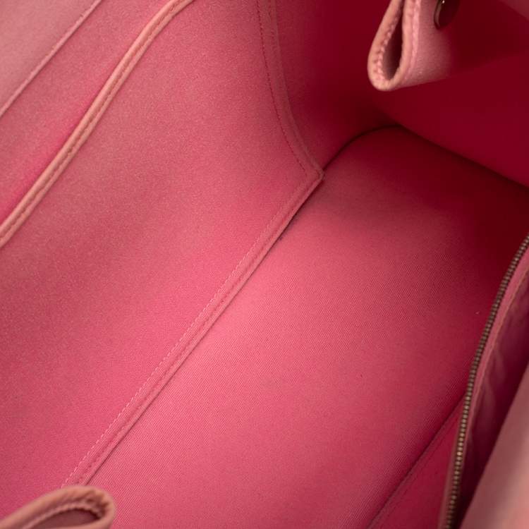 Pre Owned Hermes Rose Pink Canvas Cabag Elan Tote 