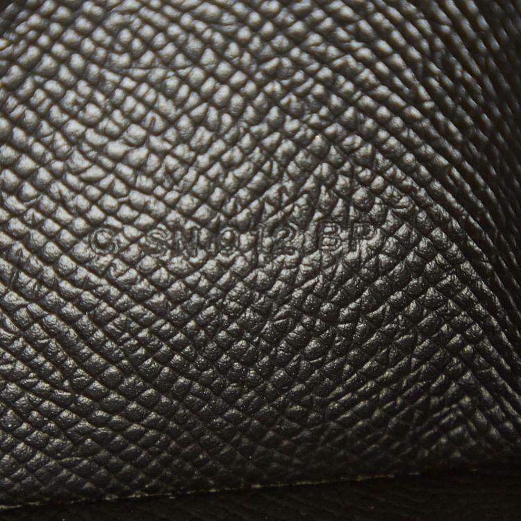Pre Owned Hermes Black Leather Epsom Bearn Long Wallet
