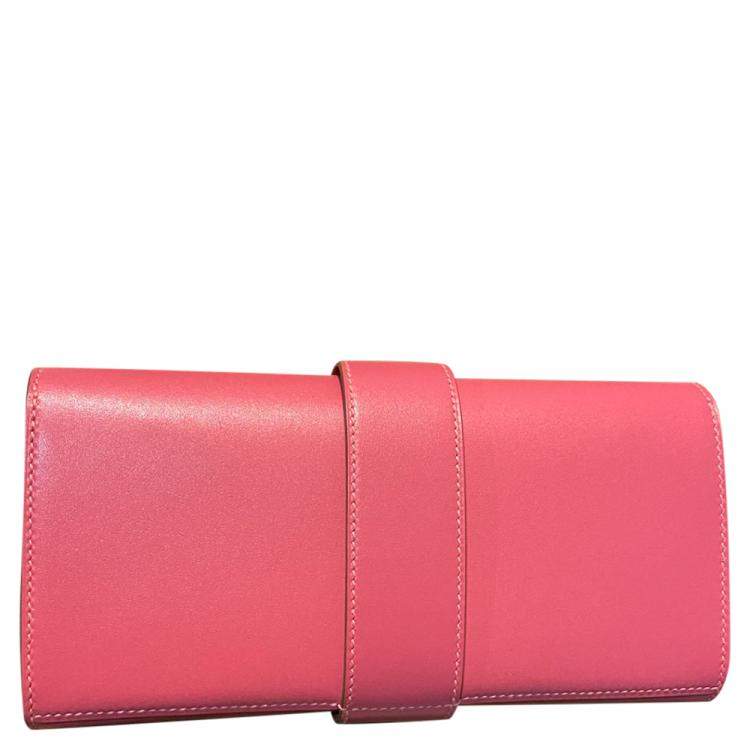 مملوكة مسبقًا Hermès Pink Leather Medor Clutch Bag