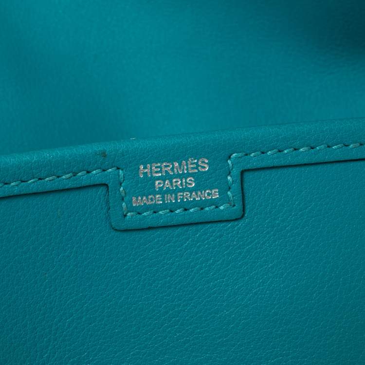 مملوكة مسبقًا Hermès Blue Paon Swift Leather Elan Jige 29 Clutch