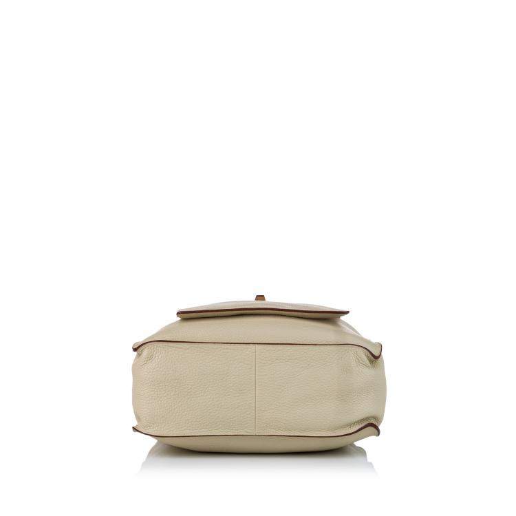 Pre Owned Hermes Beige Leather Large Marwari GM Hobo Bag